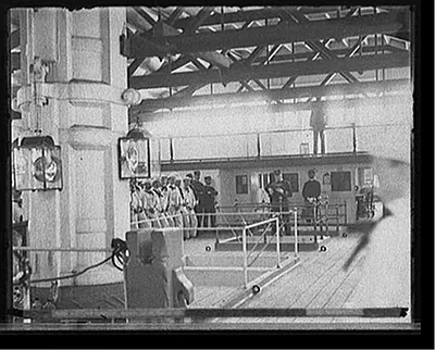 U.S.S. New Hampshire, reading the articles of war
