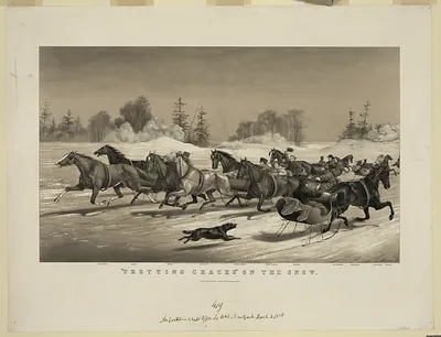 Trotting Cracks on the Snow