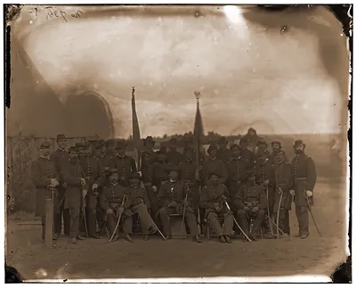 Prospect Hill Virginia. Officers of 13th New York Cavalry