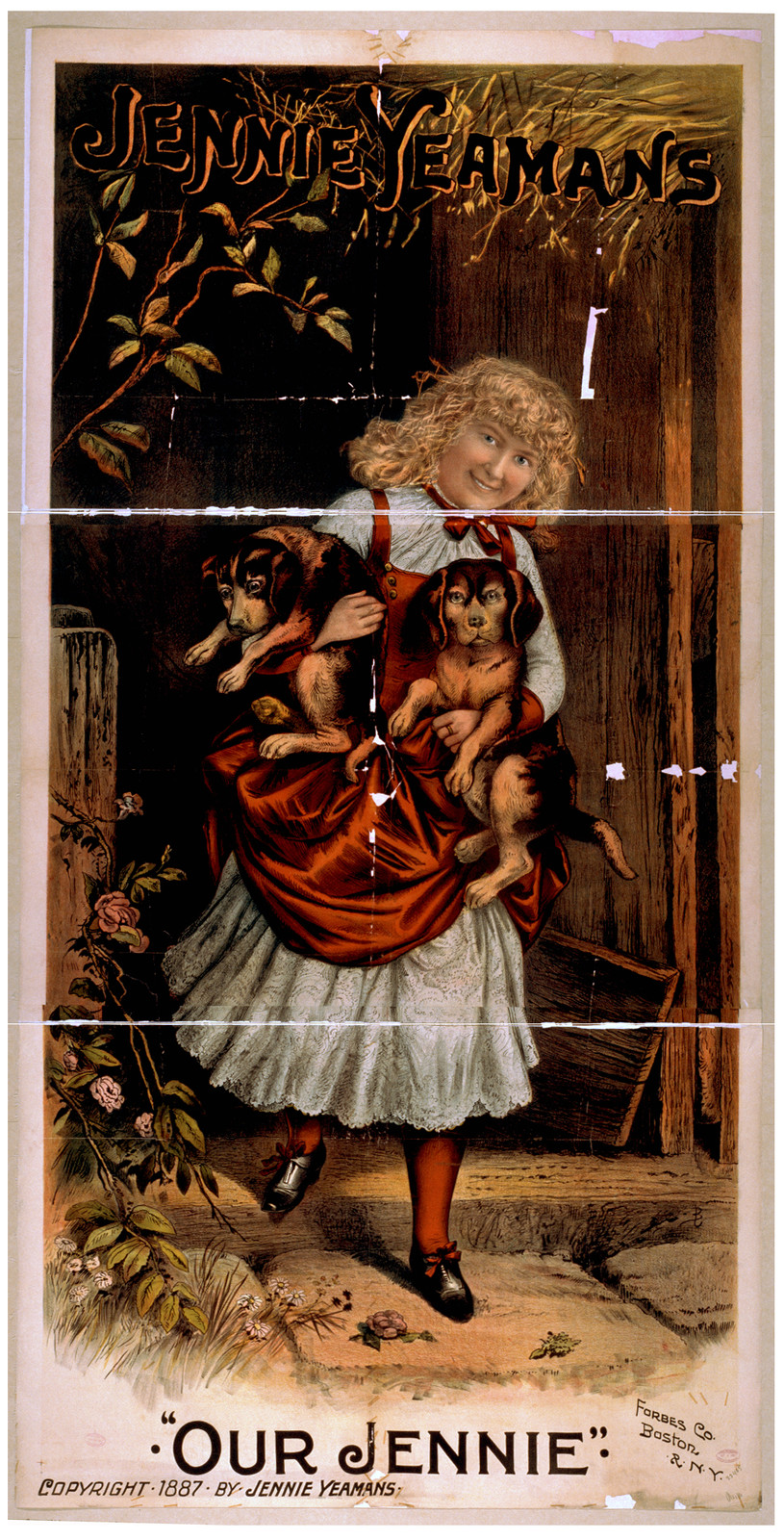 Jennie Yeamans Our Jennie, 1887 — vintage poster