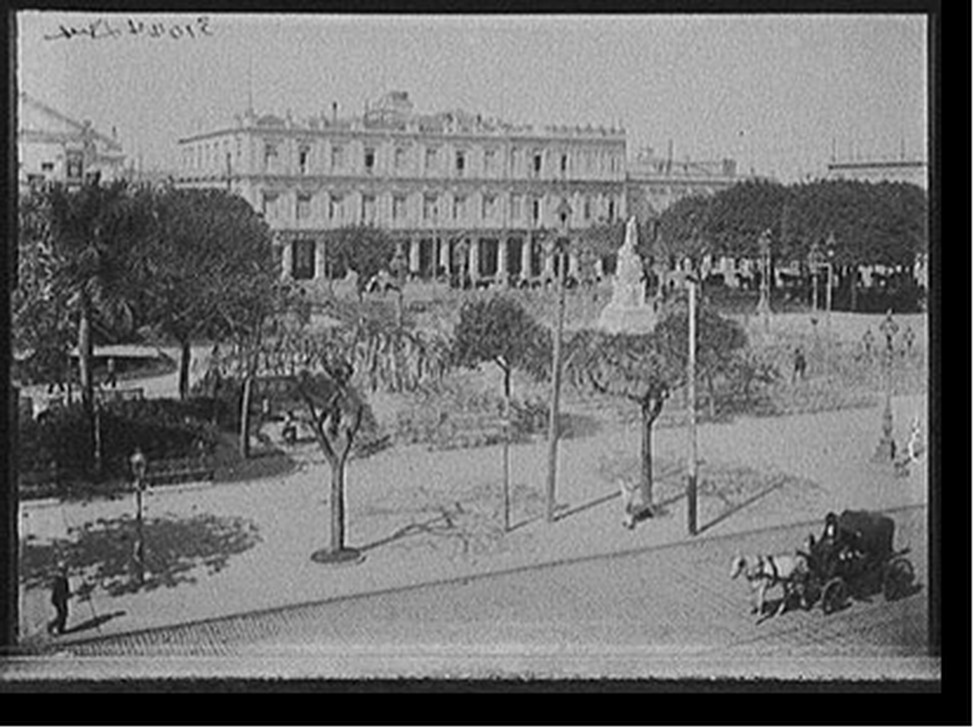 [Gran Hotel Inglaterra and Central Park, Havana, Cuba], [between 1900 and 1915] — historic photograph