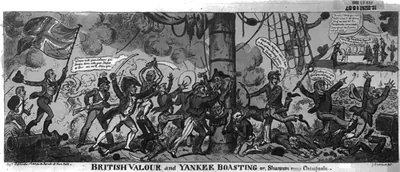 British valour and Yankee boasting or, Shannon versus Chesapeake / G. Cruikshank fect.
