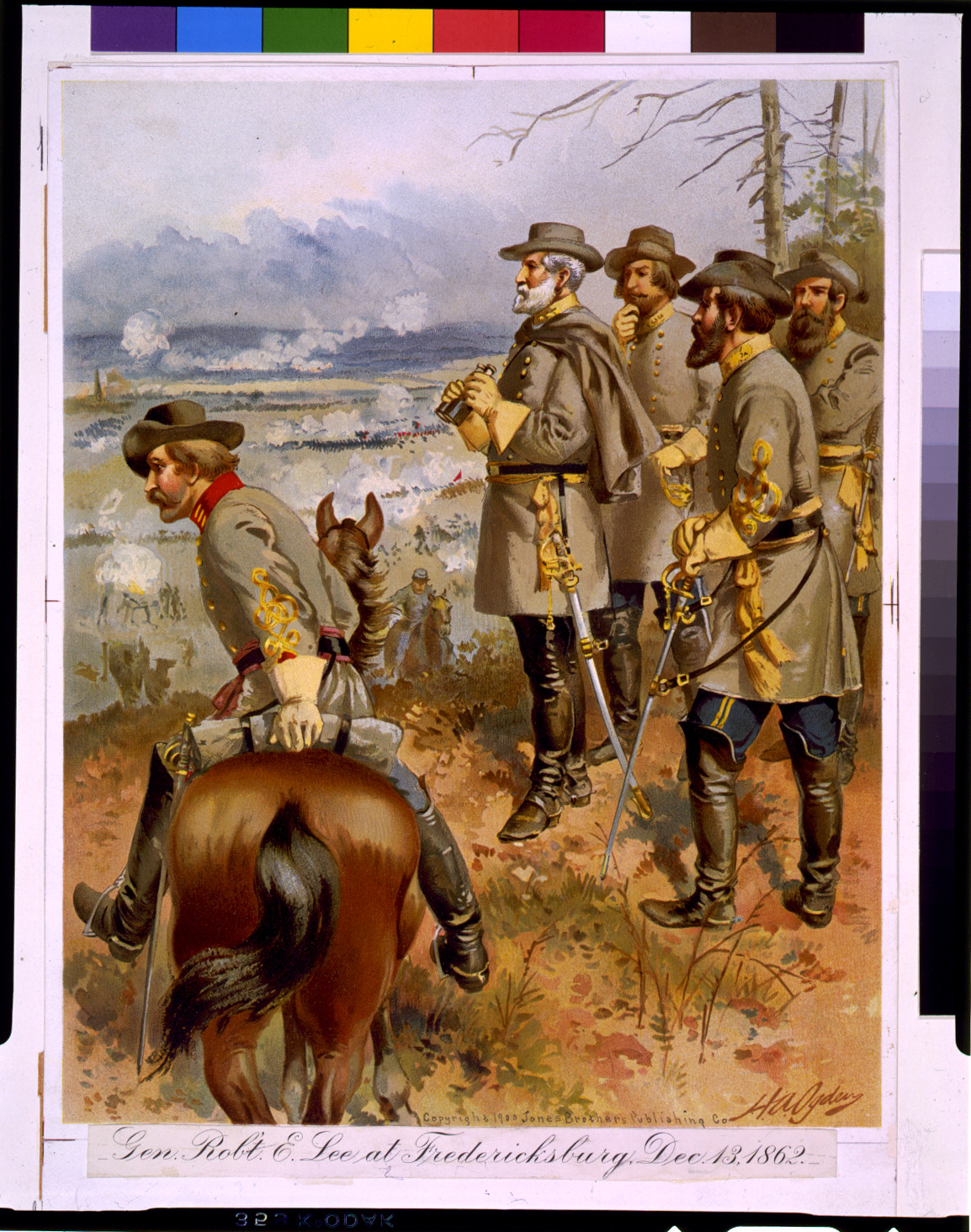 Gen. Robt. E. Lee at Fredericksburg, Dec. 13, 1862 / H.A. Ogden., c1900. — antique lithograph