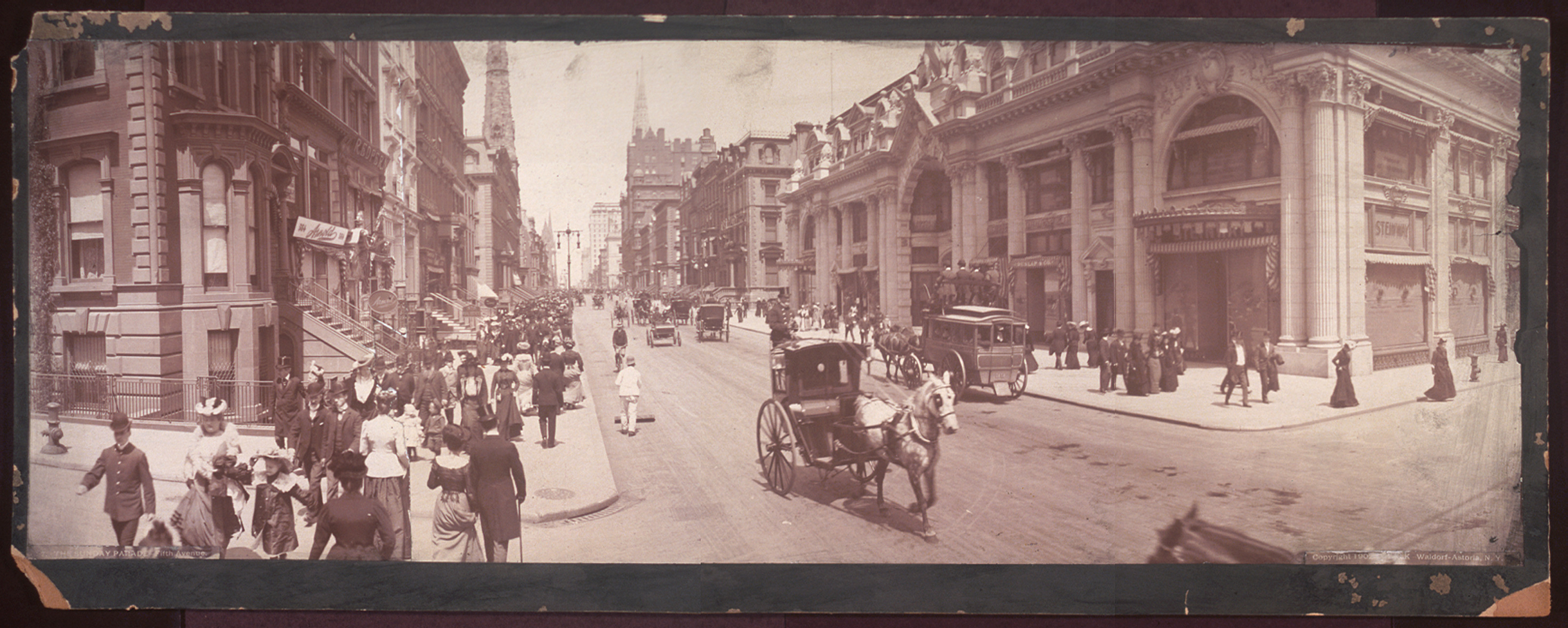 Sunday parade 5th Avenue NYC, New York, 1902, 1902 — historic image