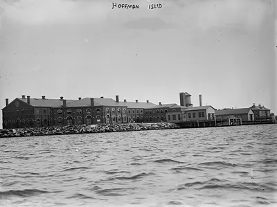 Hoffman Island buildings seen from the water