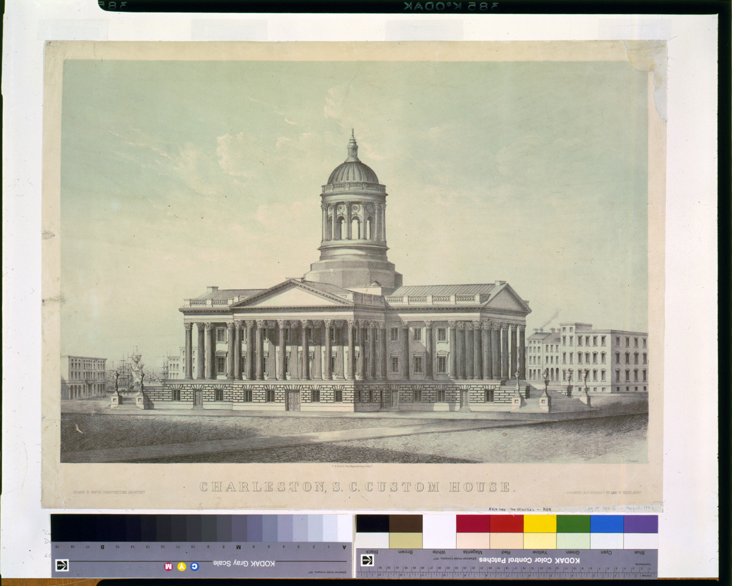 Charleston, S.C. custom house / C.C. Kuchel ; P.S. Duval & Co.'s Steam Lith. Press, Philada., [between 1850 and 1900] — antique lithograph