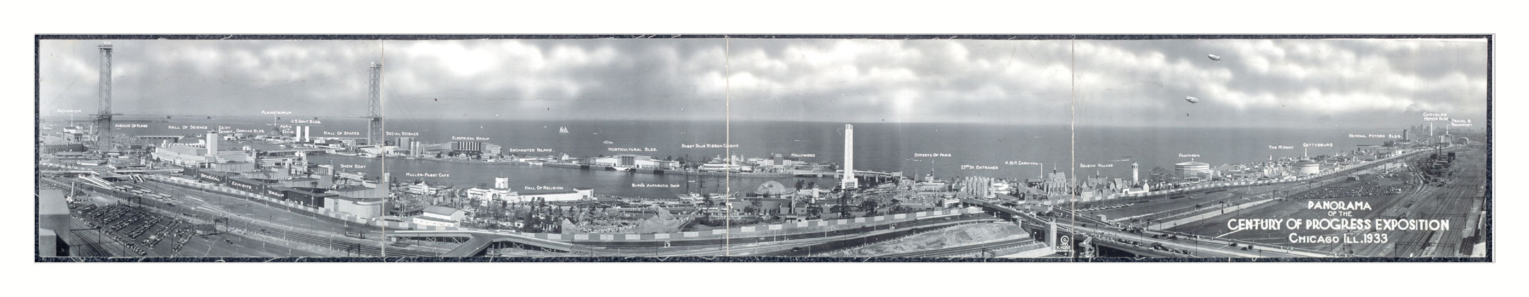Panorama of Century of Progress Exposition, Chicago 1933 — historic image