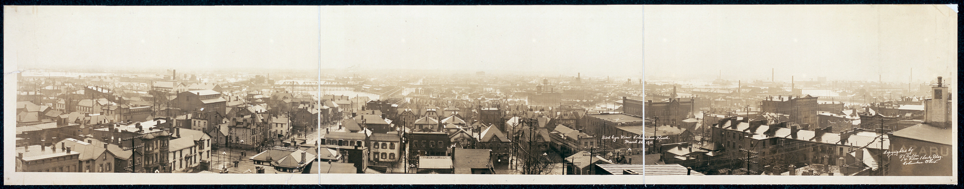 Bird eye view, Columbus flood, Ohio, 1913, 1913 — historic image