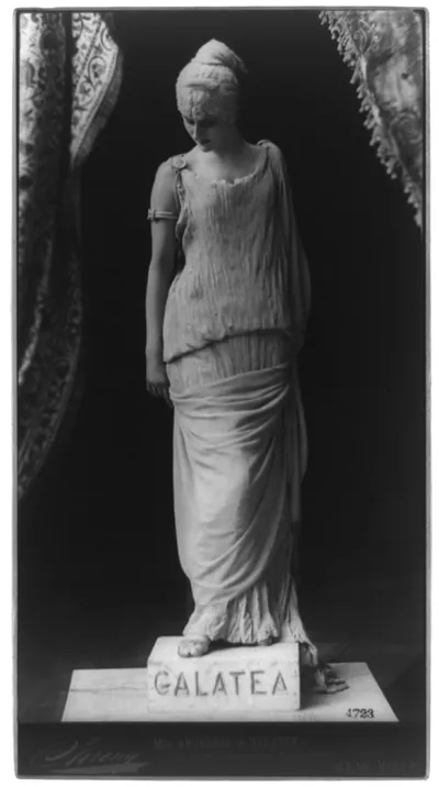 [Mary Anderson, full-length portrait, standing, facing left; as Galatea]