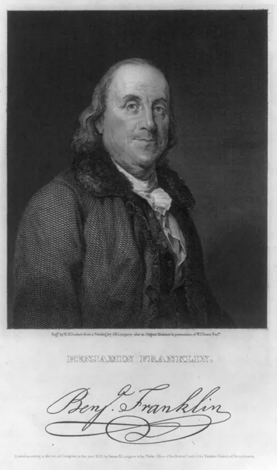 [Benjamin Franklin, 1706-1790, bust portrait, facing slightly right]