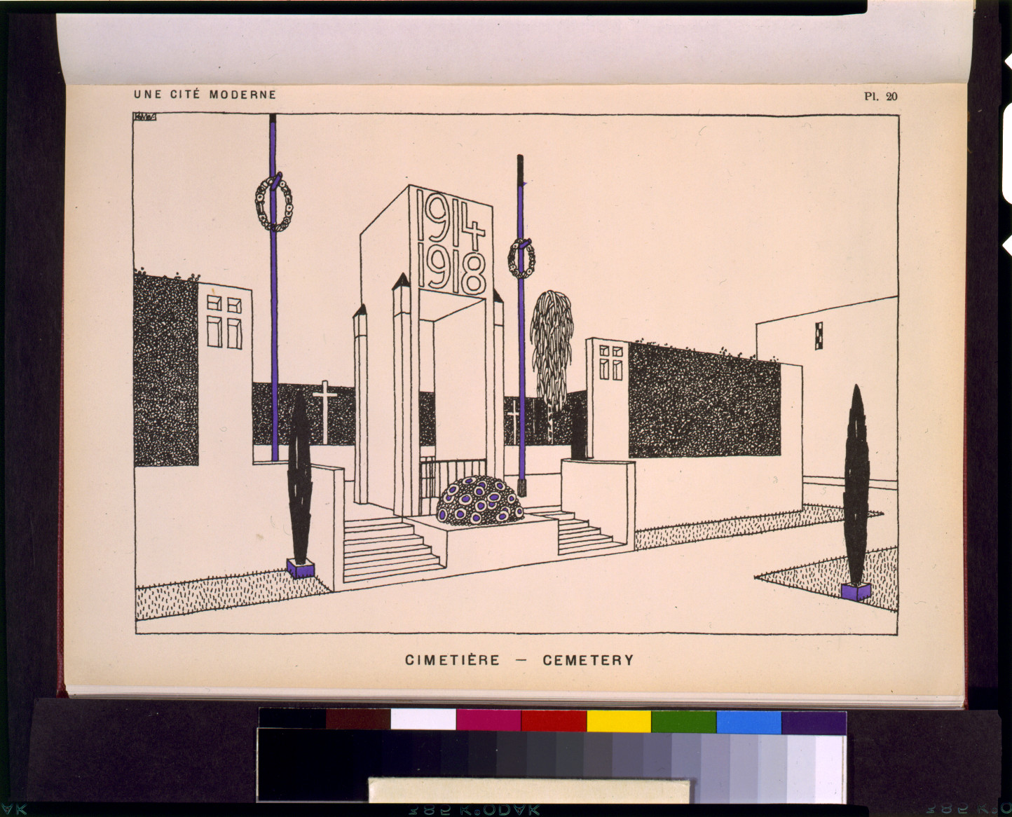 Cimetière - cemetery / RMS., London : Benn Brothers Ltd., [1922] — antique lithograph