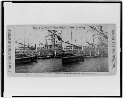 View of The wharves, Charleston, S.C., near the Battery