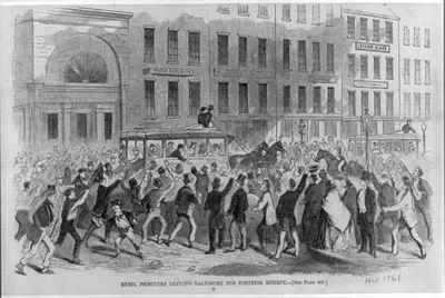Rebel Prisoners leaving Baltimore for Fortress Monroe