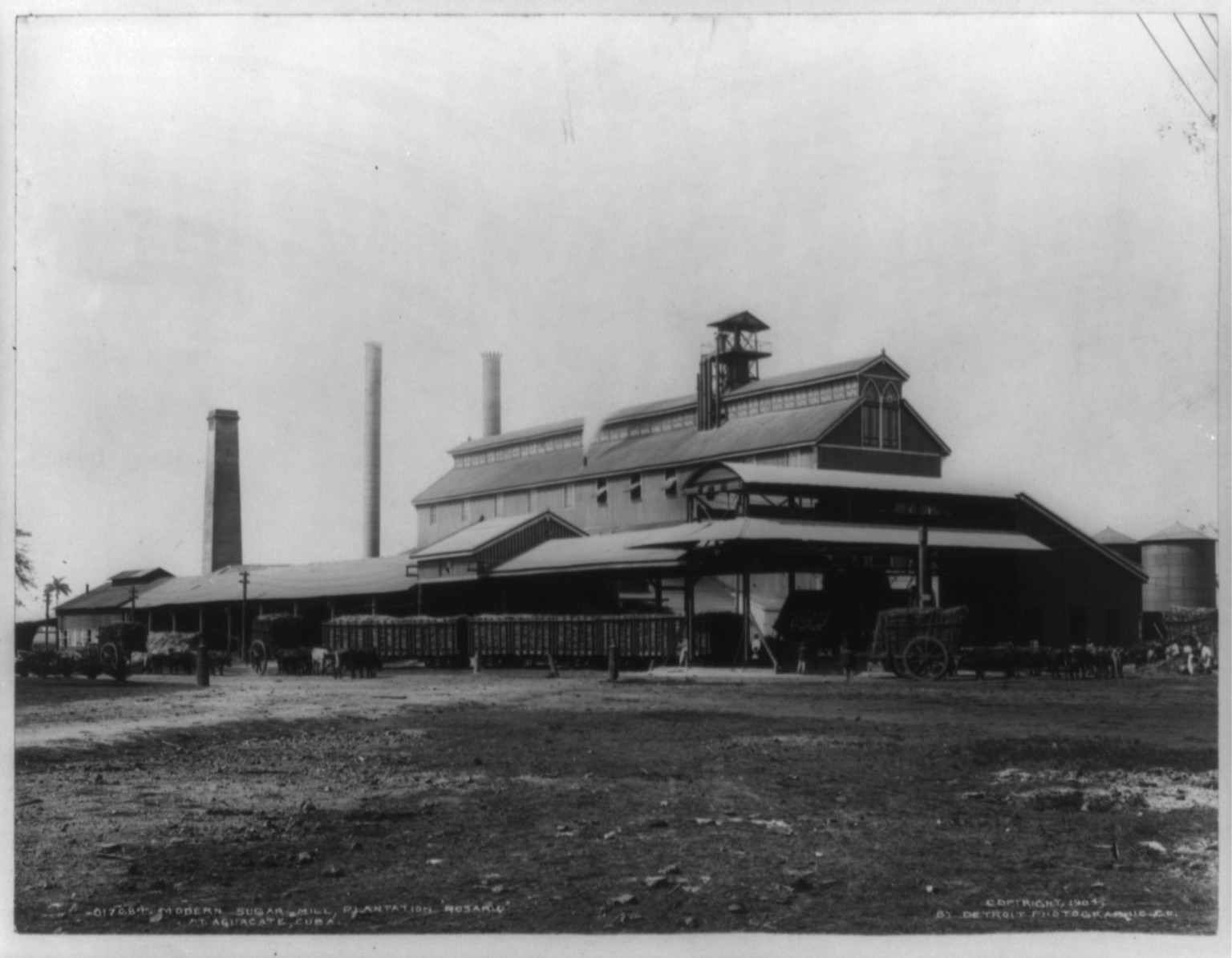 Modern sugar mill, plantation Rosario at Aguacate, Cuba, c1904. — historic photograph