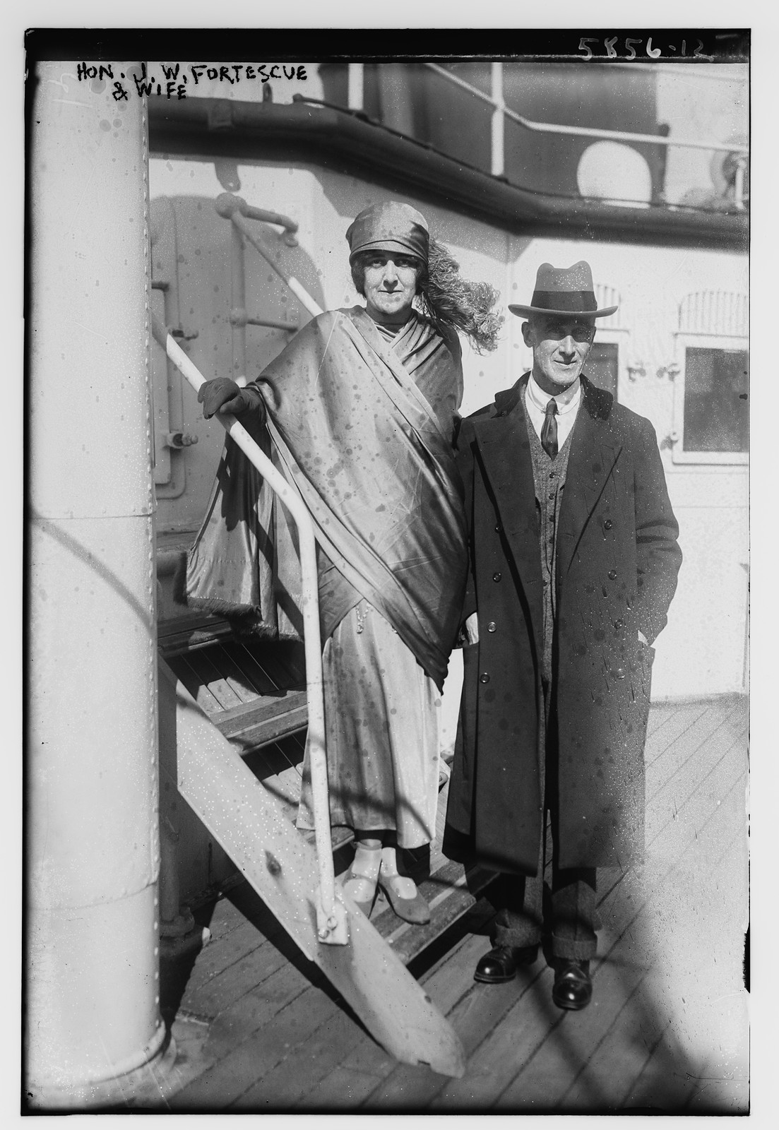 Hon. J.W. Fortescue and wife, n/a — historic photograph
