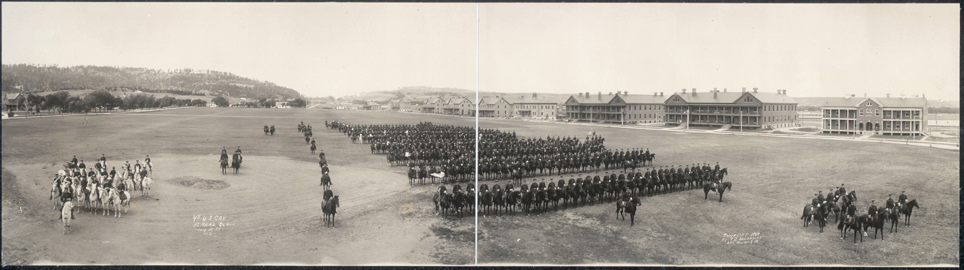 4th U.S. Cav., Ft. Mead, South Dakota, 1909, 1909 — historic image