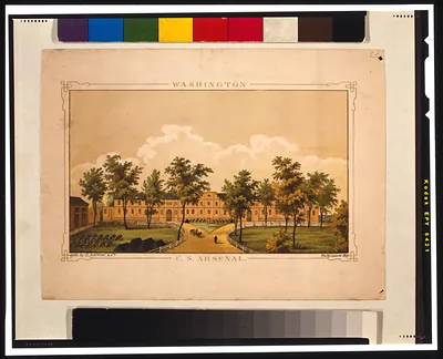 U.S. arsenal--Washington / lith. by E. Sachse & Co., Baltimore, Md.