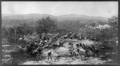 Scenes from Custer's Last Fight in Boston Cyclorama Co.