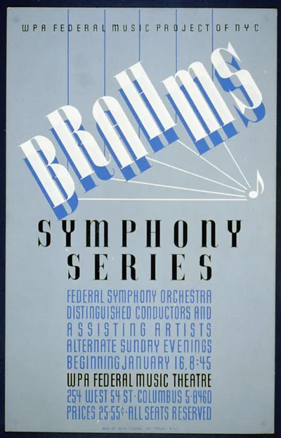 WPA Federal Music Project of NYC [presents] Brahms symphony series Federal symphony o
