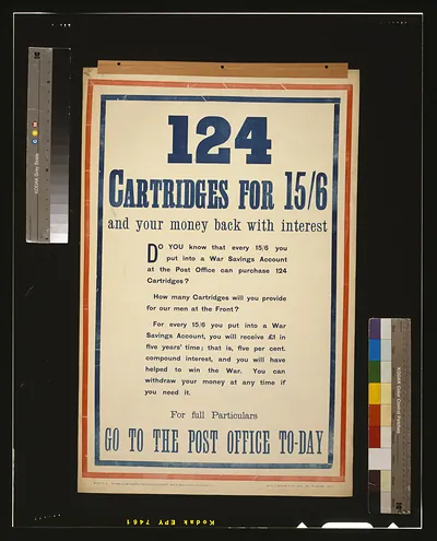 124 cartridges for 15/6 and your money back with interest / printed by Metchim & Son, London.