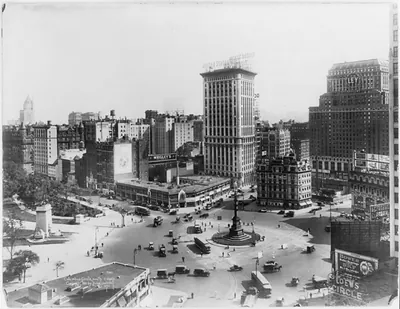Columbus Circle, New York City: [Looking south]