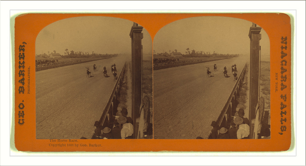 The horse race, 1888 — historic photograph