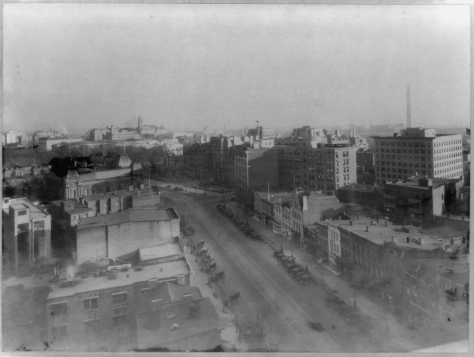 [Washington, D.C., Pennsylvania Avenue, high view of the avenue looking east], [1920?] — historic photograph