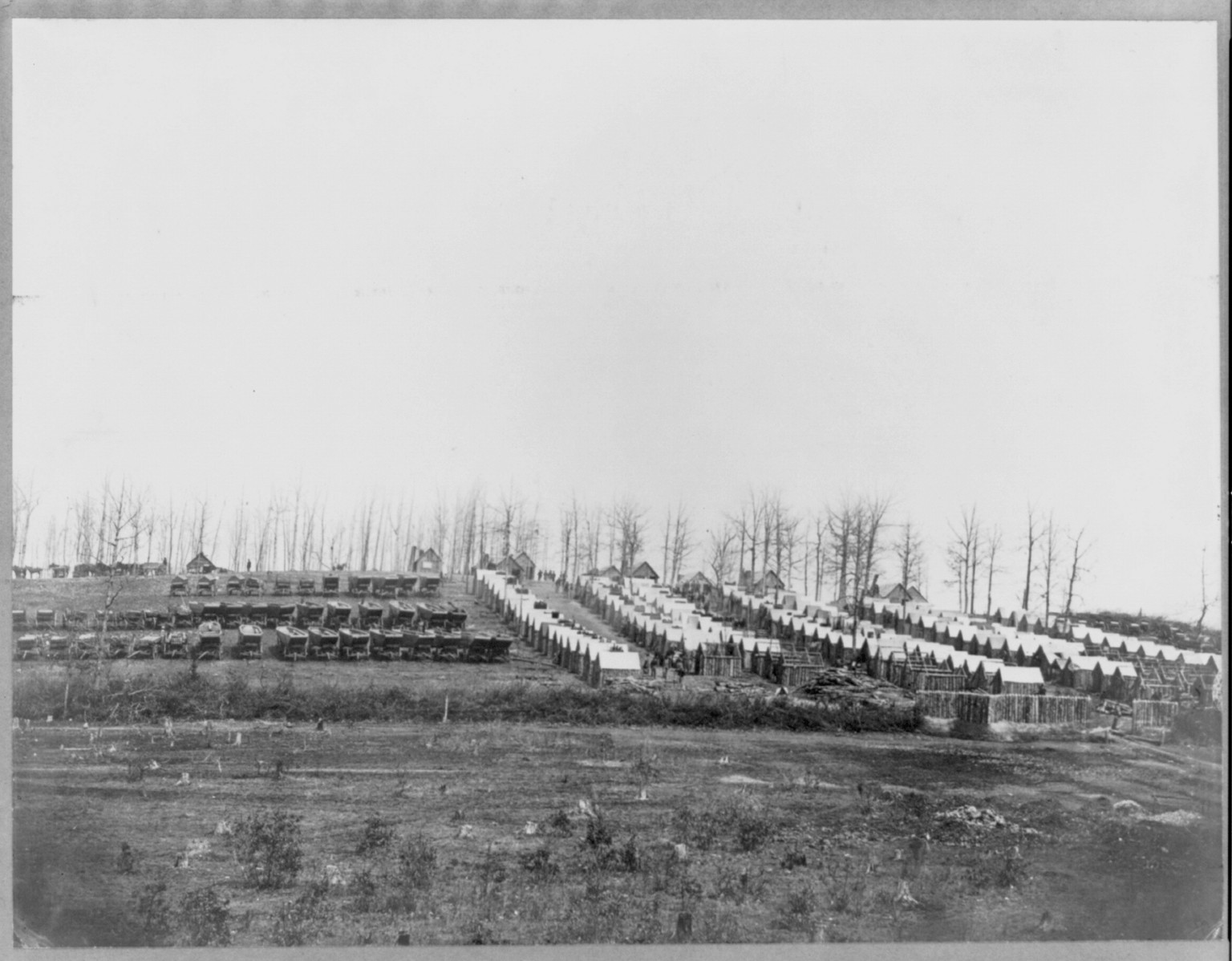Winter camp of 50th N.Y. Engineers, Rappahannock Station, 1864 March. — historic photograph