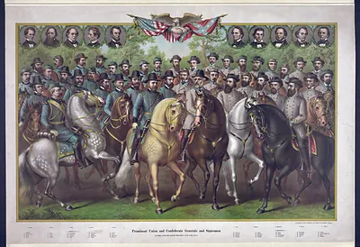 Prominent Union and Confederate Generals and Statesmen