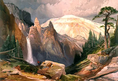 Tower Falls and Sulphur Mountain, Yellowstone / TM ; Prang's American Chromo.