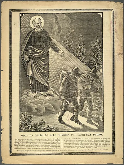 Prayer dedicated to the shadow of Saint Peter, with pilgrims