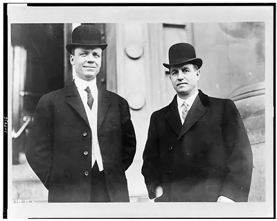 [Governor Edwin L. Norris, of Montana, and John Mitchell, both half-length, standing]