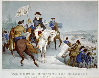 Washington Crossing The Delaware On The Evening Of Dec 25th, 1776 Previous To The Battle Of Trenton