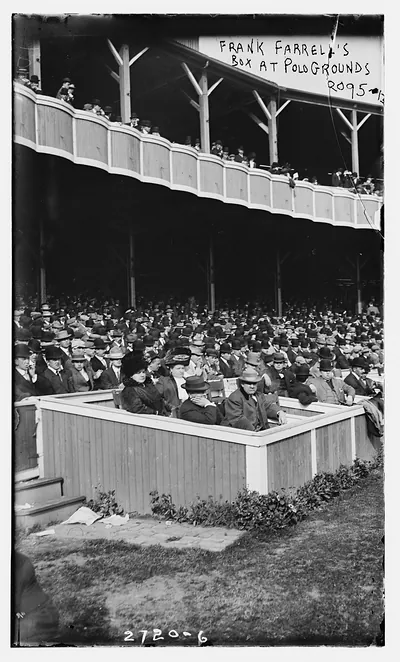 New York Yankee President Frank Farrell's box seats at the Polo Grounds, New York (baseball)