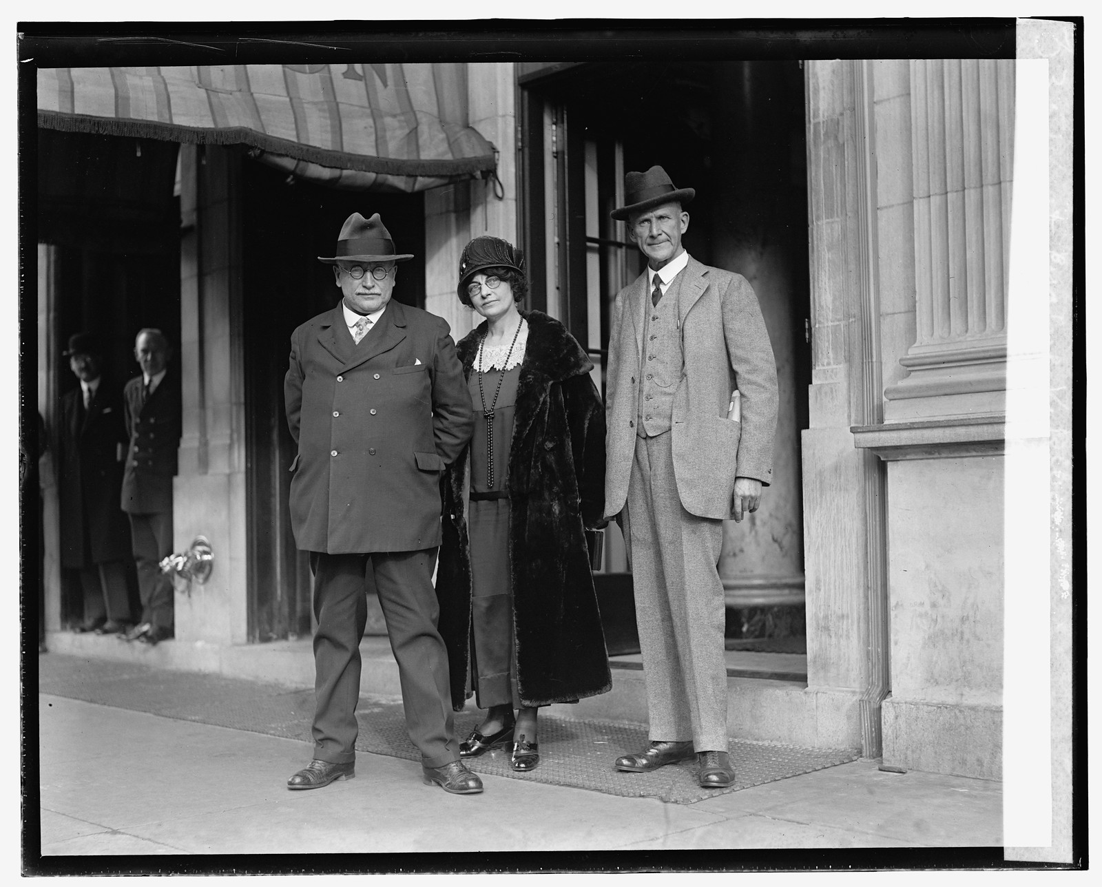 Rep. Victor Beiger, Bertha Hale White & Eugene V. Debs, [12/13/24], [1924 December 13] — historic photograph