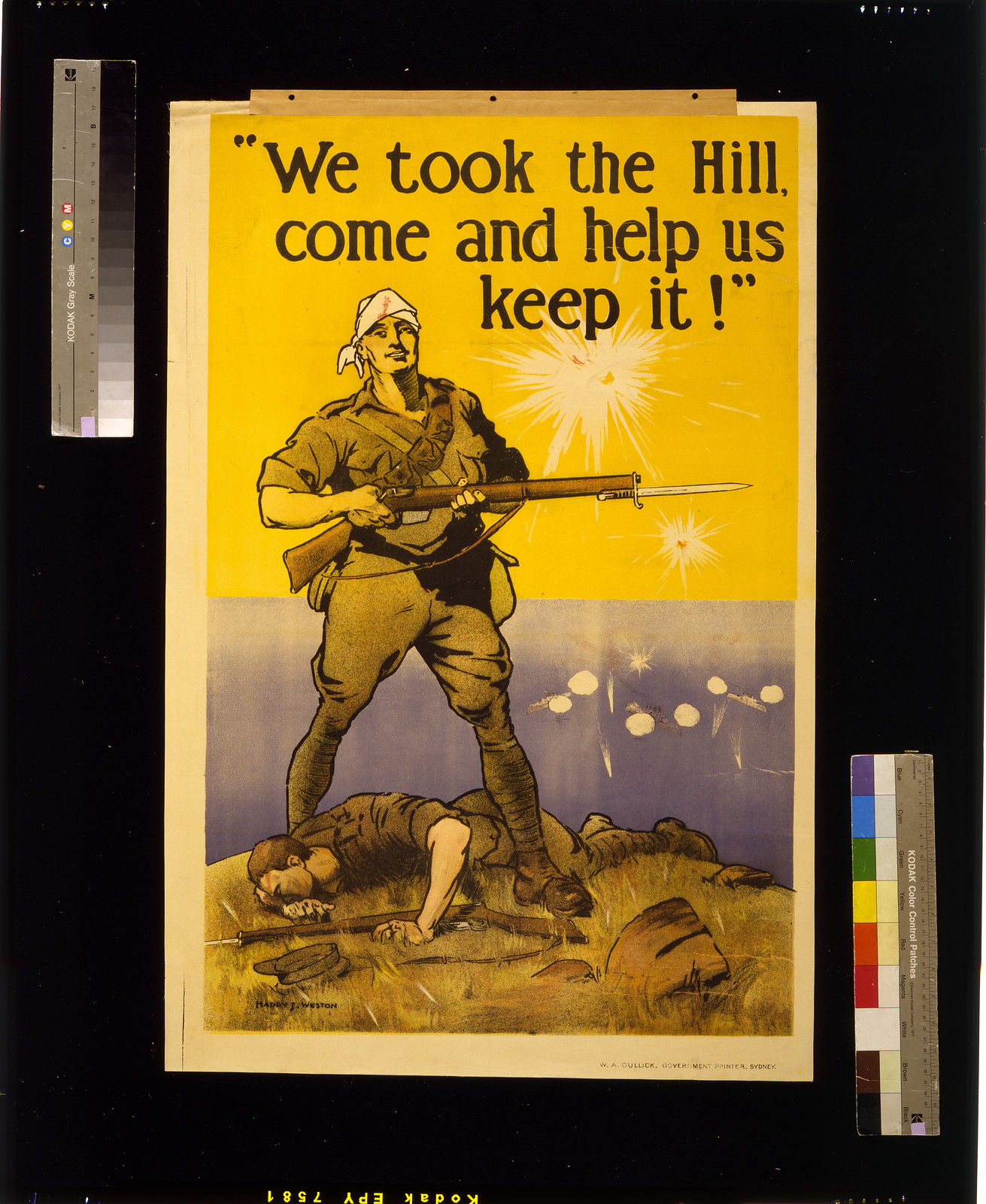 We took the Hill come and help us keep it! / Harry J. Weston., 1915 — vintage poster