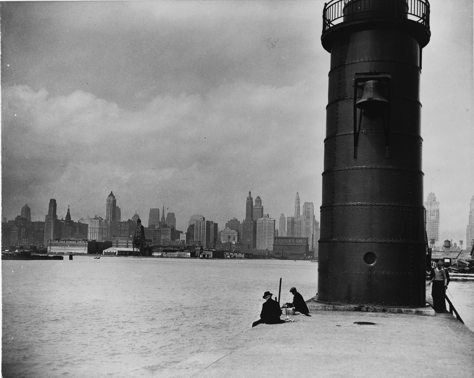Light-house and skyline, Chicago, Ill., 1930 May 8. — historic photograph