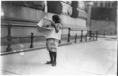 Newsgirl, Park Row. Location: New York, New York (State)
