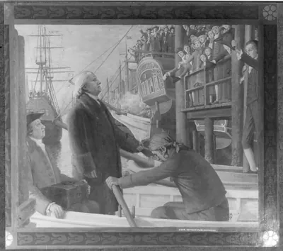 Franklin's return from Europe