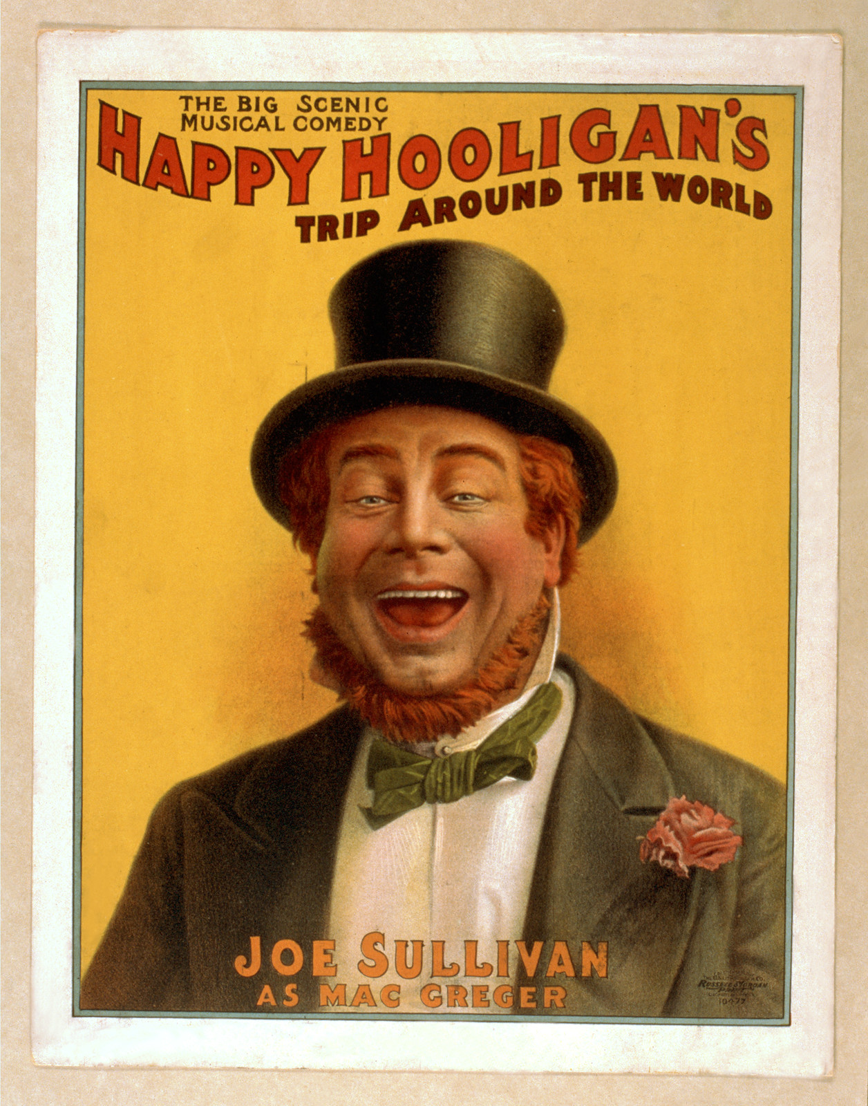 Happy Hooligans trip around the world the big scenic musical comedy., 1907 — vintage poster