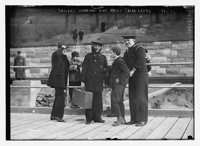 Sailors on Christmas shore leave