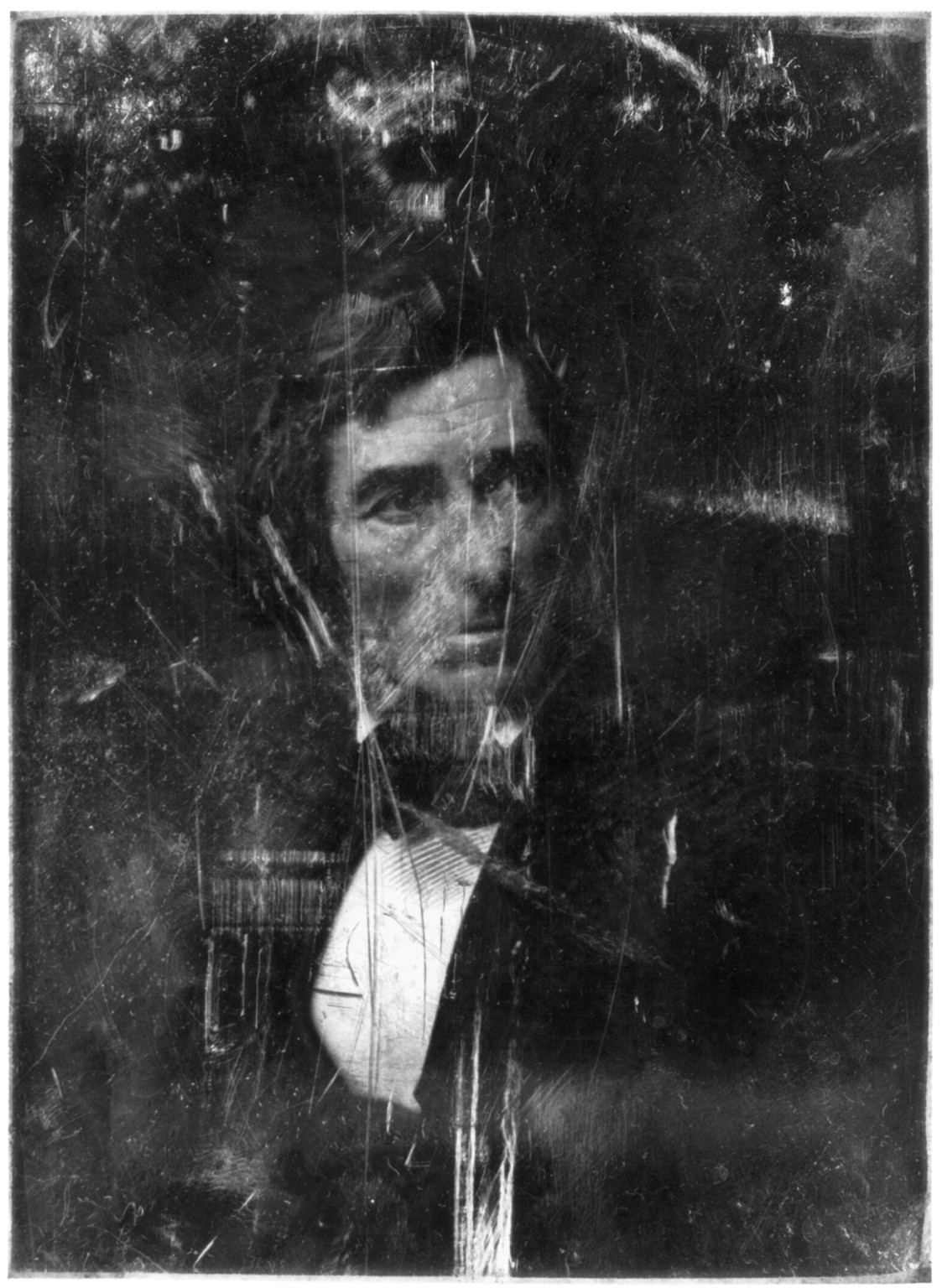 [Asher Brown Durand, head-and-shoulders portrait, three-quarters to the right, head three-quarters to the left], [between 1845 and 1850] — historic photograph