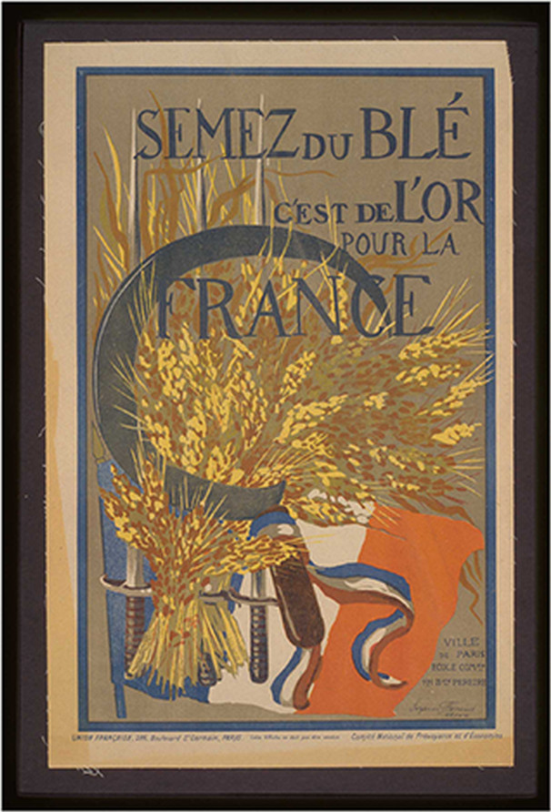 Semez du bleacute. Cest de lor pour la France, 1918 — vintage poster