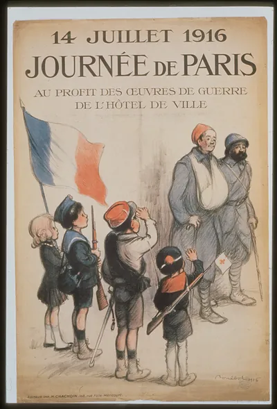 Journeacutee de Paris. 14 Juillet 1916. Au profit des oeuvres de guerre de lHocirctel de Ville