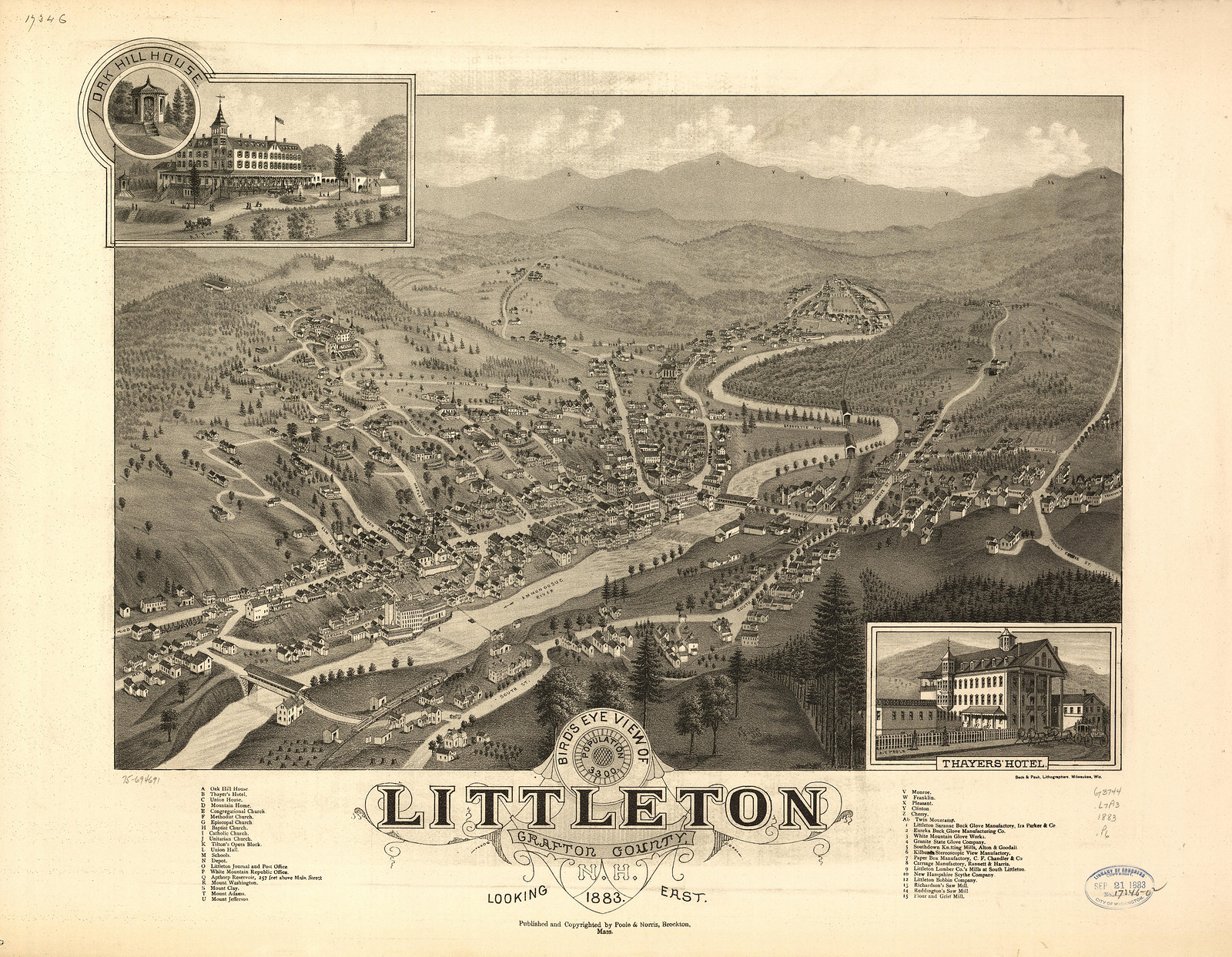 Littleton, New Hampshire, 1883, 1883 — antique map