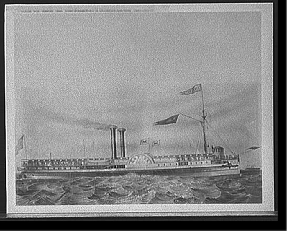 Str. Empire, 1844, first steamer in U.S. exceeding 1000 tons, 260 x 36 x 15 ft., [between 1910 and 1920] — historic photograph