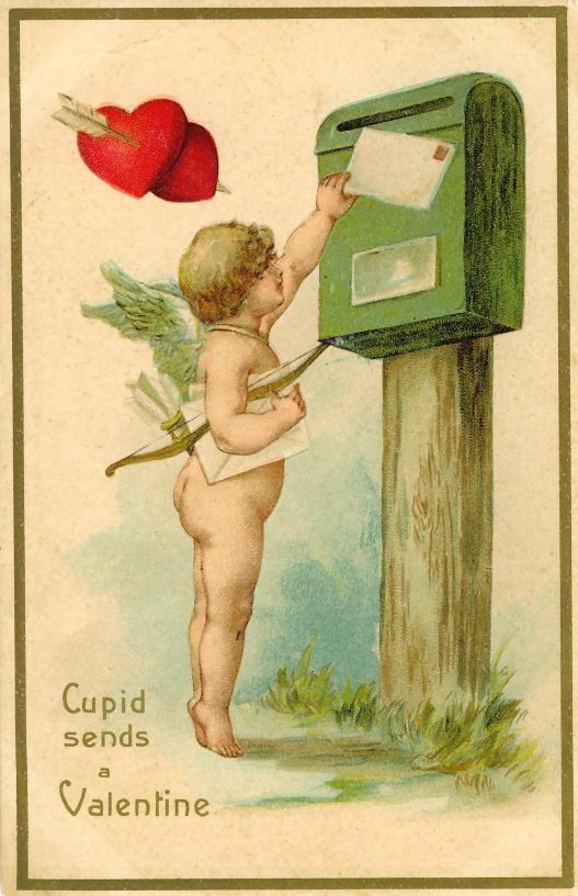 Cupid sends a Valentine — historic image