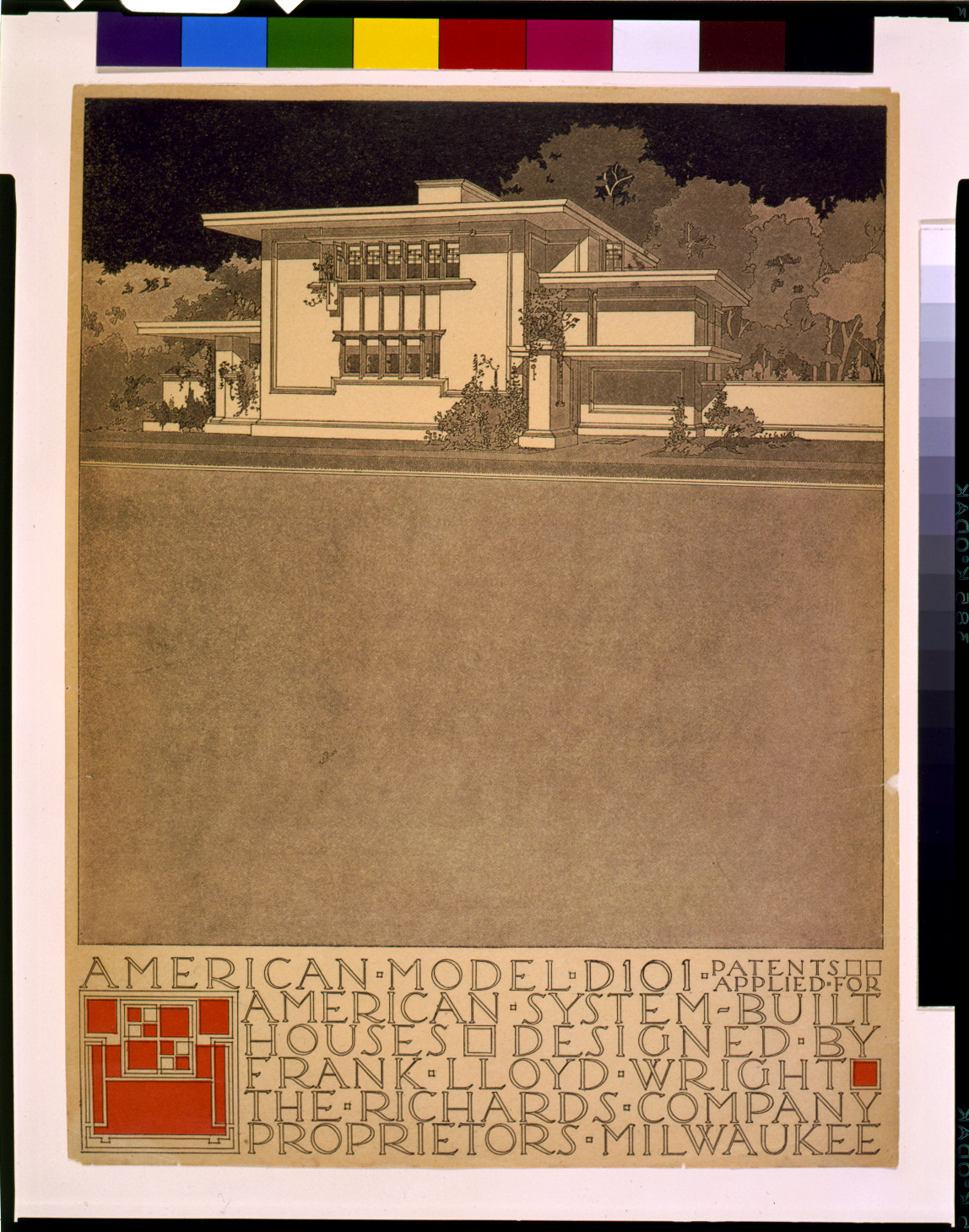 American System-Built Houses Model D101, Frank Lloyd Wright — historic image