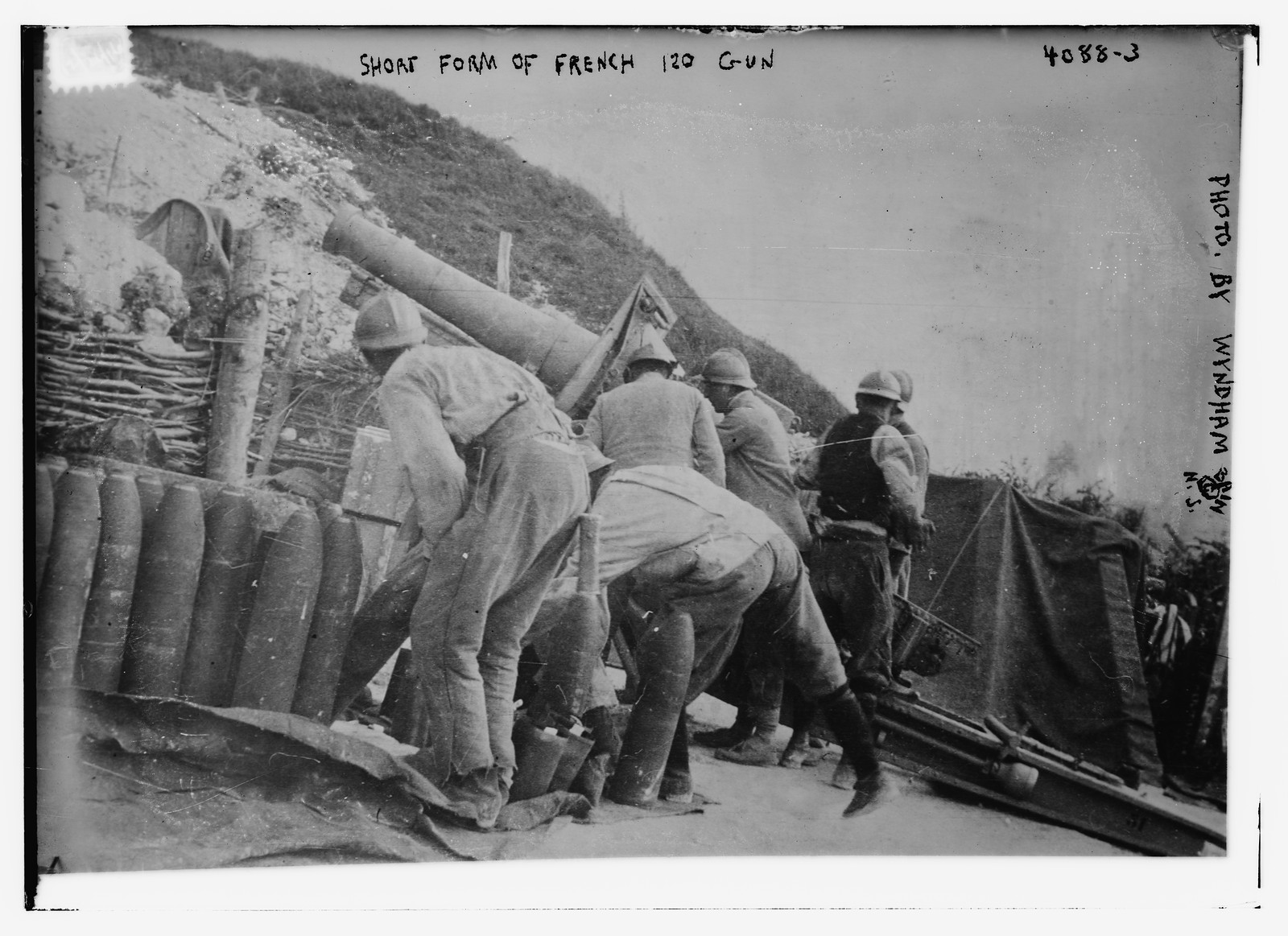 Shot Form of French 120 gun, n/a — historic photograph