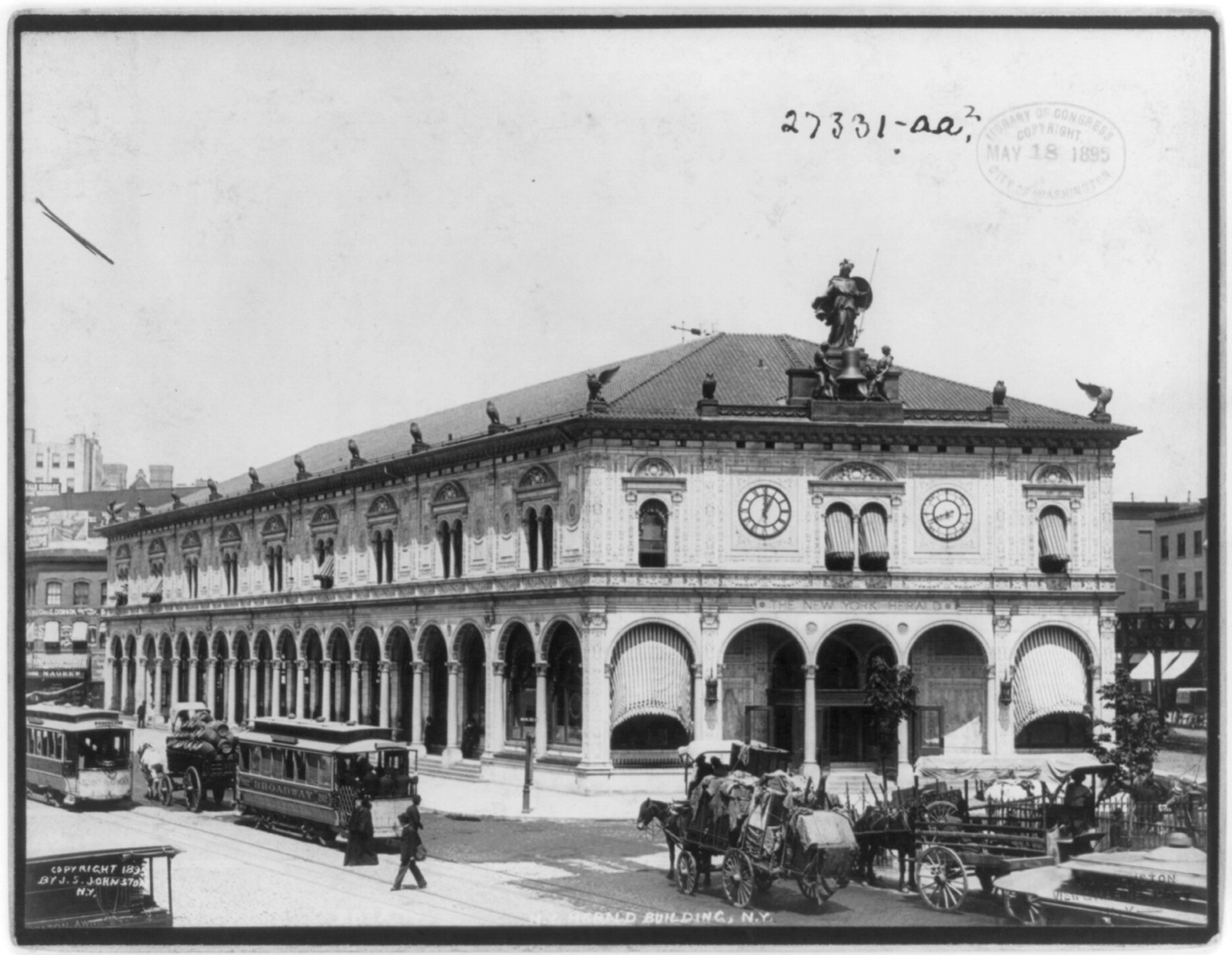 New York City: N.Y. Herald Building, c1895. — historic photograph